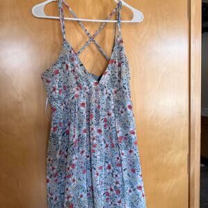 Lulus blue floral midi dress